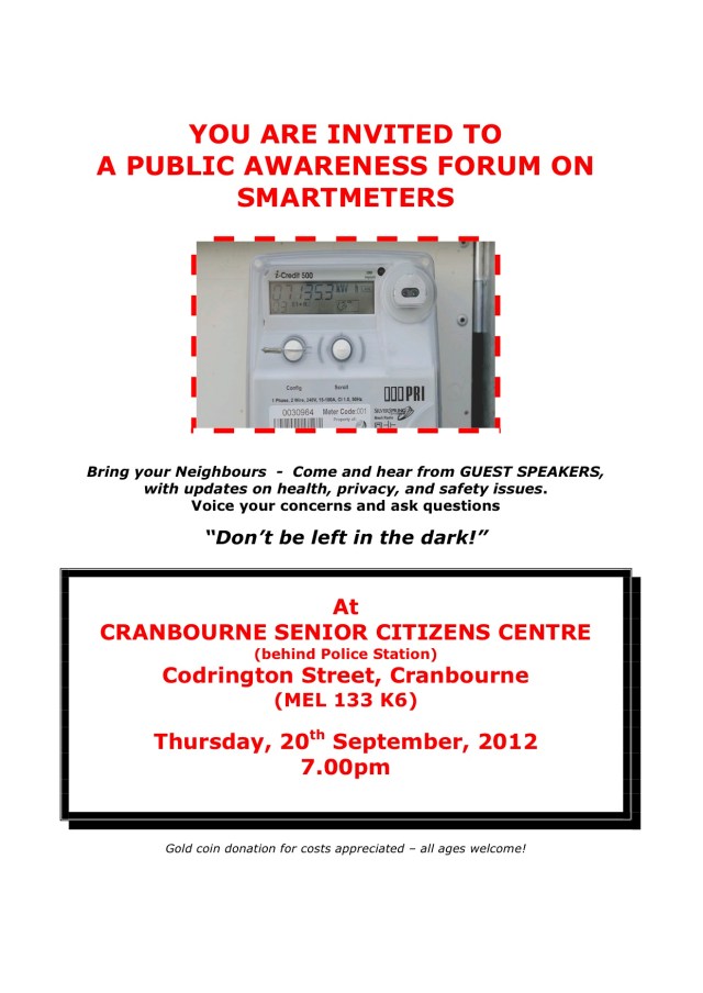 SMARTMETER FORUM CRANBOURNE 200912