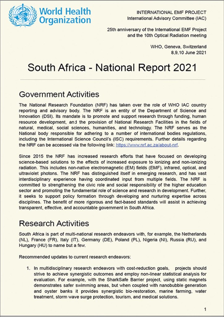 WHO South Africa National Report 2021
